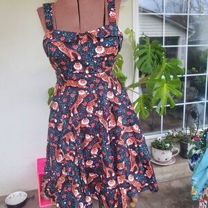 Eva Rose Vibrant Tiger Print Mini Dress